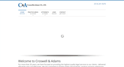 Desktop Screenshot of croswelladams.com